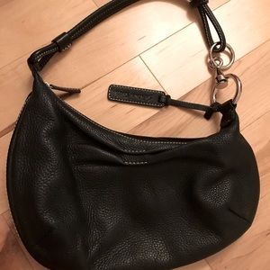 Genuine leather purse, pink cloth lined